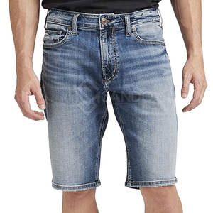 กางเกงยีนส์ขาสั้นแบบลำลองของผู้ชายกางเกงเอวกลางแบบระบายอากาศได้ดีผ้าคอตตอน100% แห้งเร็วมีซิปดีไซน์สีพื้น - Product Image 5