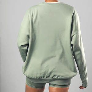 Solid Color Adjustable Design Oversized Sweatshirt And Shorts <b>Set</b> 2026 / High Quality Latest Design Two Piece Women <b>Twin</b> <b>Set</b> - Product Image 3