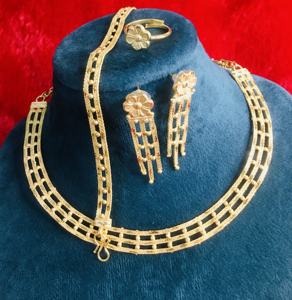 Ensemble de bijoux tendance en plaqué or 24 ct de style classique de Dubaï pour la France - Product Image 2