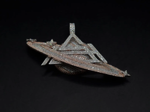 Personalizado VVS Moissanite Diamond Rose Gold Plated 925 Silver Iced Out Hip Hop Style 3D Logo Colgante para raperos al mejor precio - Product Image 4