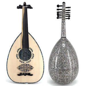 Gawharet El Fan Oud professionnel à 9 cordes - Lutte arabe artisanale incrustée de nacre - Product Image 1