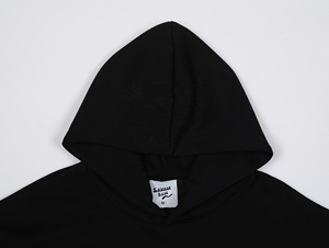 Venta al por mayor 100% algodón hombres pulóver con capucha 360 gramos Puff estampado seda forrado lavado técnicas patrón en blanco cuello con capucha - Product Image 5