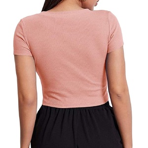 Découvrez les meilleures tenues d'été : Débardeurs courts tendance pour femmes en 100 % coton, ensembles décontractés en maille côtelée avec des motifs en dentelle élégants pour 2026 - Product Image 2