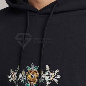 Sweats à capuche brodés pour hommes en grande quantité sur mesure pour l'hiver, en polaire, service OEM, dernier style de sweats à capuche brodés - Product Image 5
