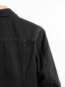 Men's <b>Denim</b> <b>Jackets</b> Distressed Stand Collar Customizable Sport Style Hooded <b>Jacket</b> Outdoor Use Breathable Front Logo Windproof - Product Image 4