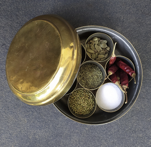 <b>Personalised</b> Spice Container Masala <b>Box</b> Condiment Handmade Design Brass Metal Spice <b>Box</b> Supplier - Product Image 4