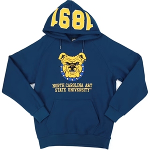 Para A & T Aggies Sudadera con Capucha forrada bordada con logotipo de Bulldog y año 1891 para hombres y mujeres - Product Image 1