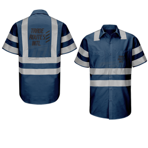 Ensemble de vêtements de travail pour électricien avec logo personnalisé Chemise à boutons de sécurité réfléchissante et durable en polyester durable à col ras du cou pour - Product Image 6