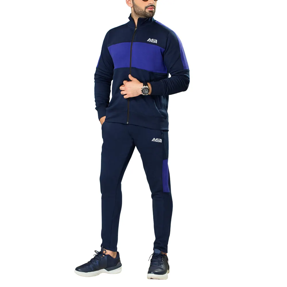 100% survêtements d'entraînement en polyester du Pakistan tissu respirant entièrement personnalisé Double poignets côtelés ensembles de jogging Sialkot