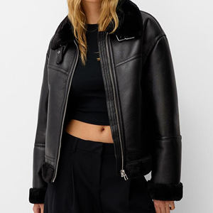 Chaqueta de cuero genuino de alta calidad 2025 para hombre, sin cuello, cálida, impermeable, transpirable, ropa de cuero al por mayor - Product Image 2