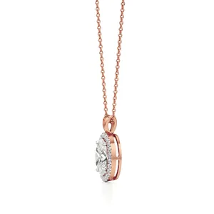 จี้เพชรรูปวงรีทรงโอเวอร์เล็ค - Product Image 3