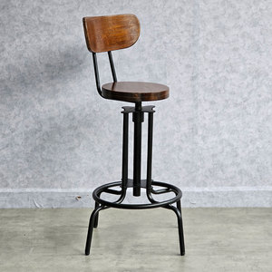 Tabouret de bar en fer de style industriel réglable en hauteur pour cuisine, bar à domicile, clubs - Product Image 2