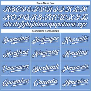 Maillot de baseball authentique personnalisé bleu clair à fines rayures blanc royal - Product Image 3