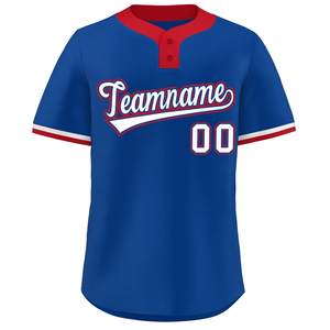 Camiseta de béisbol de estilo universitario personalizada, camiseta de softbol abotonada, tela bordada de malla, número de nombre, ajuste Retro juvenil, diseño de EE. UU. - Product Image 3