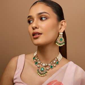 Kundan Necklace 187884 Elegant <b>Wedding</b> <b>Accessory</b> - Product Image 3