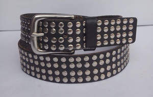 เข็มขัดลำลองหนังวินเทจคลาสสิกสำหรับผู้ชายดีไซน์ที่เป็นเอกลักษณ์และหนังสีดำพรีเมี่ยมพร้อมหัวเข็มขัดชุบนิกเกิล - Product Image 2