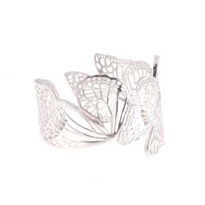 925 Sterling <b>Silver</b> Fashion <b>Cuff</b> <b>Bracelet</b> Butterfly Model - Product Image 3