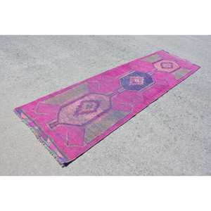 พรมปูพื้นขนาดใหญ่สไตล์ตุรกีวินเทจ27x96ฟุตยางขนแกะสีม่วงสำหรับตกแต่งห้อง - Product Image 2