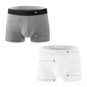 Boxer taille moyenne pour hommes Logo personnalisé Séchage rapide Designer Bambou 220Gsm Sous-vêtements Respirant Ceinture personnalisée Direct Factory - Product Image 1