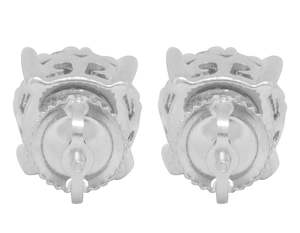 Vente chaude Premium Luxe Style S925 Argent Avec Moissanite Diamant Rond Fleur Cluster Boucles D'oreilles Ensemble Pour Les Femmes - Product Image 3