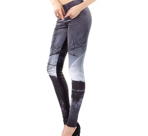 Custom Logo Women's High Waist <b>Flare</b> Yoga <b>Leggings</b> 100% Polyester Breathable Quick Dry with Belt - Product Image 6
