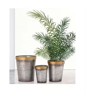 Jardinera galvanizada hecha a mano para decoración de hogar y jardín, decoración de restaurante de Hotel, maceta de Metal de hierro al precio más bajo - Product Image 4