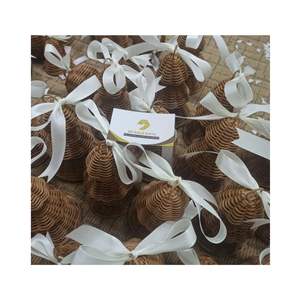 ARTÍCULOS DE DECORACIÓN COLGANTES DE ÁRBOL DE NAVIDAD VENTA CALIENTE 2024 ADORNOS DE NAVIDAD HECHOS DE RATÁN - Product Image 1