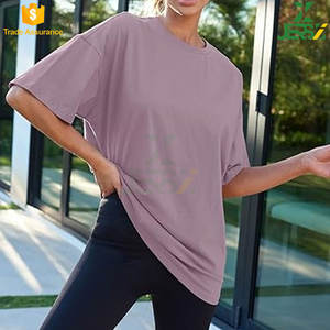 Camiseta de manga corta Unisex para mujer y hombre personalizable Transferencia de Calor DTG logotipo bordado serigrafía Boxy Fit desgastado - Product Image 5