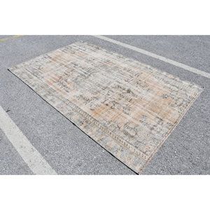 Tapis en laine gris Orange classique 5.3 X 8.2ft Design turc Vintage pour salon Latex Patchwork Rectangle couloir nouveau tapis - Product Image 2