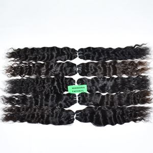 Extensiones de cabello humano ondulado de visón largo indio crudo virgen alineado con cutícula 100% al por mayor - Product Image 2