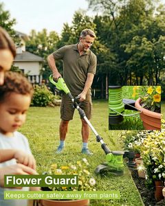 <span class=keywords><strong>Tagliabordi</strong></span> Elettrico Senza Fili, Attrezzo da Giardino, <span class=keywords><strong>Decespugliatore</strong></span> Leggero con Alimentazione Automatica della Filo, Tagliaerba con Batteria Ricaricabile 21V - Product Image 6