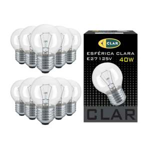 CLEAR SPHERICAL 40W 125-130V <b>E27</b> Incandescent <b>Bulbs</b> - Product Image 1