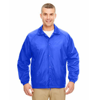 Veste de coaching personnalisée vierge respirante pour hommes Vestes de coaching pour hommes blanc solide en plein air
