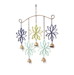 Handcrafted Metal Honeycomb Wall Hanging Decor with Bee Design and Rustic <b>Bells</b> Artistic Wind <b>Chime</b> for Home Garden and Balcony - Product Image 2