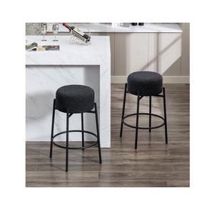 Taburete de Bar otomano de gran calidad de diseño simple, tamaño de forma personalizado, mini taburete con acabado en polvo negro, tasa de venta - Product Image 2