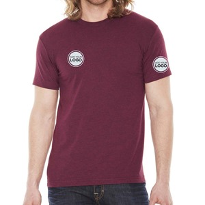 Camiseta de mezcla de algodón y poliéster para diseño de logotipo de pequeñas empresas, camiseta escolar - Product Image 1