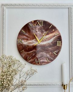 COMBINES Epoxy Resin Wall <b>Clock</b> Epoxy Resin Living Room best qulatiye Furniture Home Decor Wall <b>Clock</b> Customized best - Product Image 1