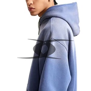 Survêtement personnalisé poids lourd délavé à l'acide pour hommes Hiver Vintage Plain Blank Hoodie Sweatpants Set par le fabricant - Product Image 5