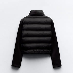 Chaqueta corta acolchada para mujer, nueva moda 2023, Top corto cálido de invierno con forro de nailon, chaqueta acolchada al por mayor - Product Image 3