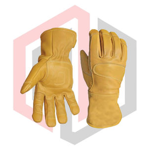 Guantes de Cuero Resistentes al Fuego y a las Descargas Eléctricas, Longitud Personalizable, Antiestáticos, Resistentes a Desgarros, Transpirables, 11 oz - Product Image 2