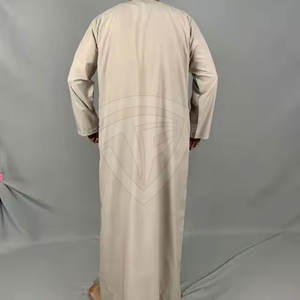 <b>Men</b> Thawb Islamic Wear Traditional Muslim Dress Cotton Fabric Modest <b>Men</b> <b>Thobe</b> Style Custom Design OEM - Product Image 2