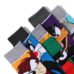 Calcetines de Algodón Ecológicos para Parejas, Otoño 2026, Diseño de Dibujos Animados, Absorbentes de Sudor, Largo Medio, Casuales, para Hombre y Mujer, OEM - Product Image 5