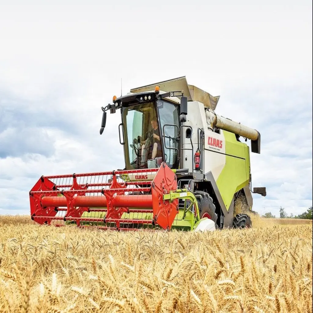 Maquinaria agrícola Nuevo Tractor de cosecha combinada para granjas/Máquina cosechadora de trigo de arroz usada de 6 filas Precio bajo