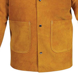 Veste de soudage de qualité supérieure costume résistant à la chaleur vêtements en cuir pour soudeurs veste de vêtements de soudage en cuir anti-étincelle industrielle - Product Image 4