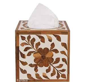 MA CRAFT INDIA Boîte à mouchoirs en os incrusté de haute qualité, design classique unique, couleur et taille personnalisables, décoration de la maison, vaisselle, papier - Product Image 3