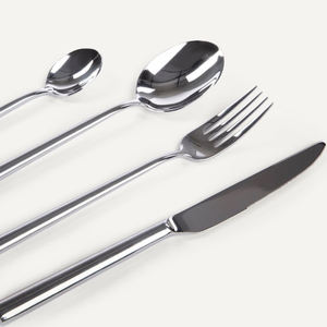 Juego de Cubiertos de estilo bohemio, cuchillo de Metal, tenedor, cuchara, juego de cubiertos de acero inoxidable con mango único, juego de cubiertos de acero con espejo - Product Image 5