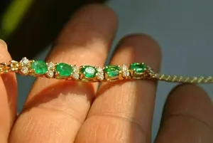 925 Sterling Silver 6 Ct Round Brilliant Cut Moissanite Vintage Style <b>Rose</b> <b>Gold</b> Plated Women's Tennis Bracelet - Product Image 4