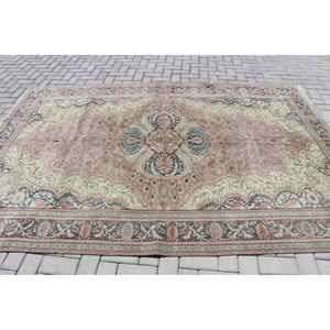 Alfombra Turca Vintage Grande de 6.4x9.4 pies, Alfombra de Lana Azul - Product Image 3