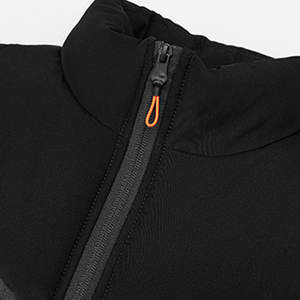 High Quality Men's Casual <b>Black</b> Puffer <b>Vest</b> Breathable Winter Warm Puffy Sleeveless Zipper Comfortable Woolen Washed for Adults - Product Image 3