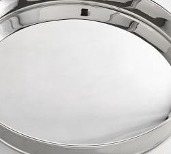 Plateau de service ovale en acier inoxydable avec poignées, design moderne et luxueux, vaisselle de haute qualité pour une utilisation sur le bureau, facile à nettoyer - Product Image 3